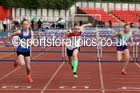 Girls under-13s hurdles, North Eastern Champs, Gateshead Stadium. Photo: David T. Hewitson/Sports for All Pics